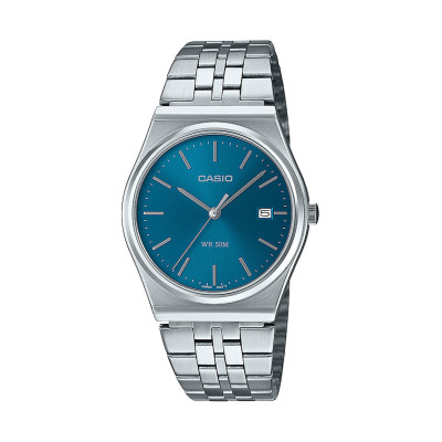 Casio MTP‑B145D‑2A2VEF Ανδρικό Αναλογικό Ρολόι με Ασημί Μεταλλικό Μπρασελέ